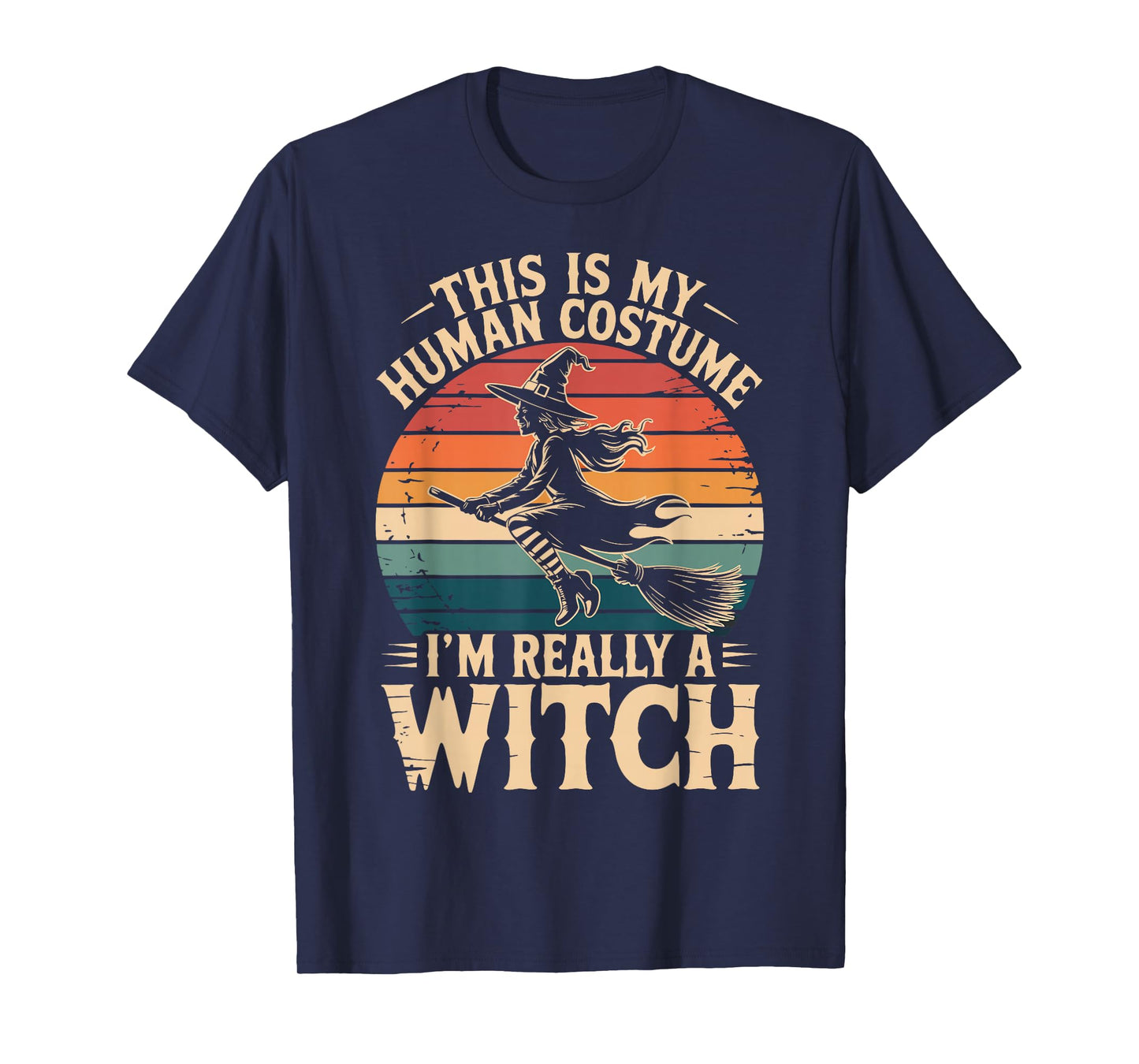This is My Human Costume Witch Funny Spooky Halloween T-Shirt