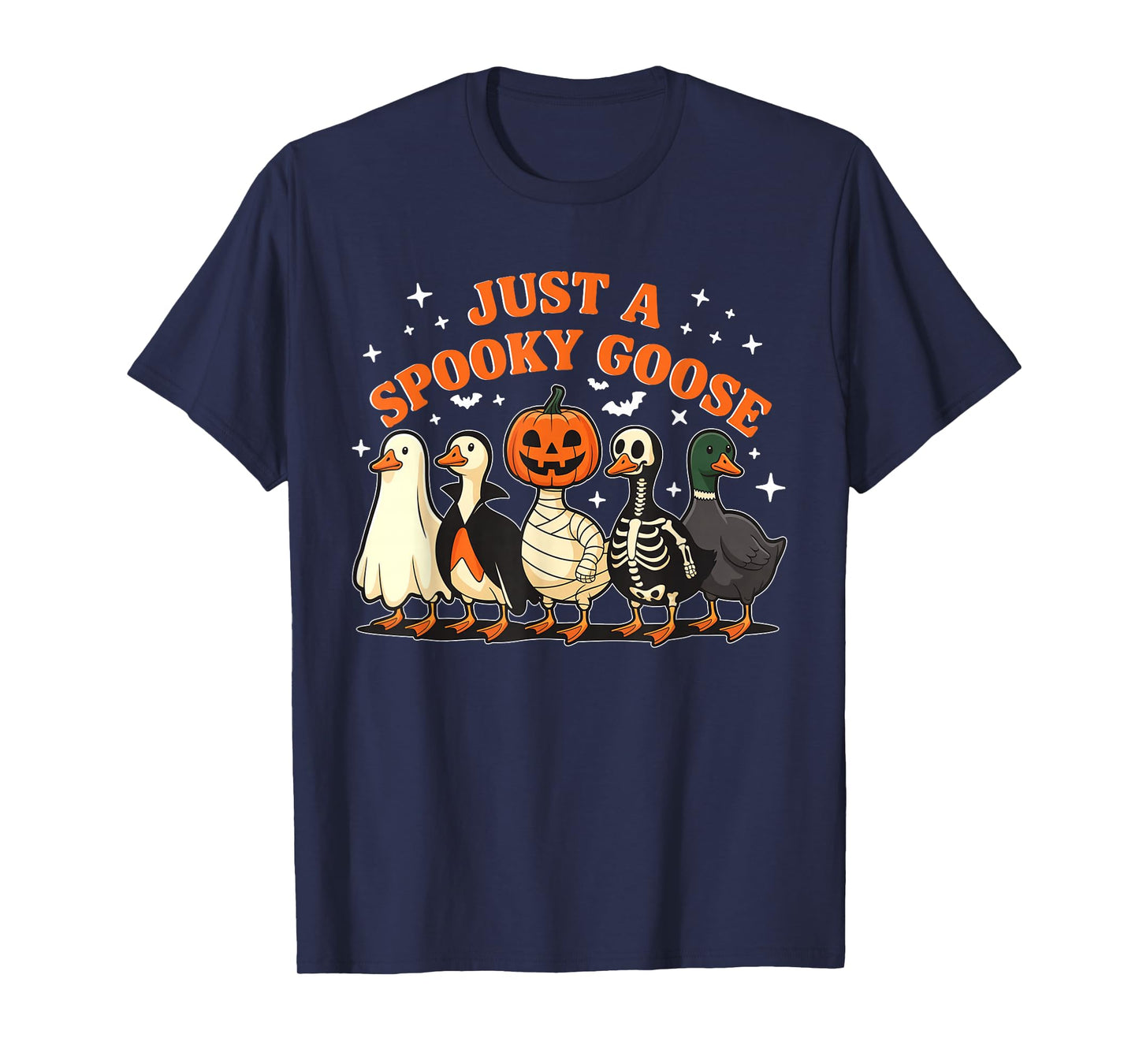 Just A Spooky Goose Halloween Silly Goose Funny Halloween T-Shirt