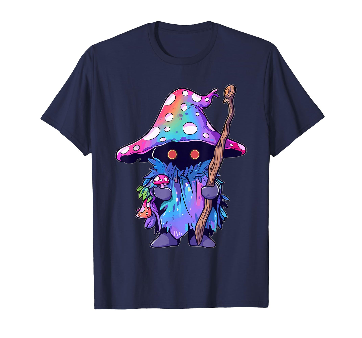 EDM DJ Festival Outfit Men & Women Unisex-Adults Psychedelic Festival Trippy Wizard EDM Rave T-Shirt Black Small Short Sleeve T-Shirt