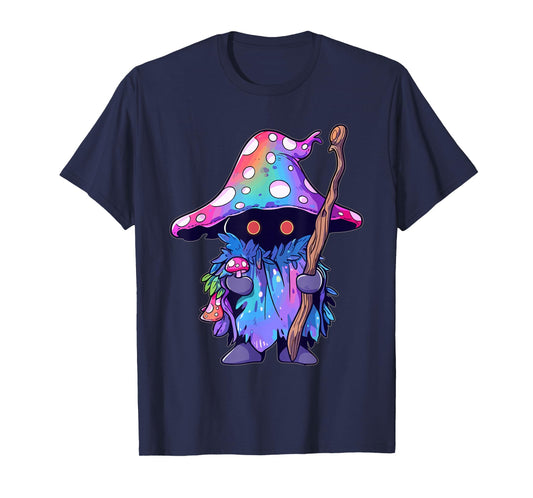 EDM DJ Festival Outfit Men & Women Unisex-Adults Psychedelic Festival Trippy Wizard EDM Rave T-Shirt Black Small Short Sleeve T-Shirt