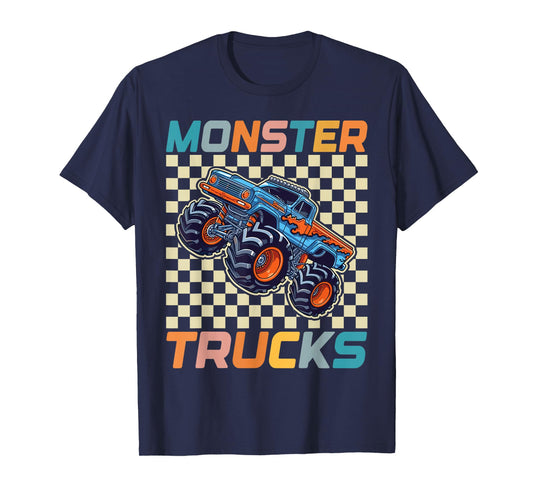 Monster Truck for Toddlers, Kids Monster Truck Retro Vintage T-Shirt