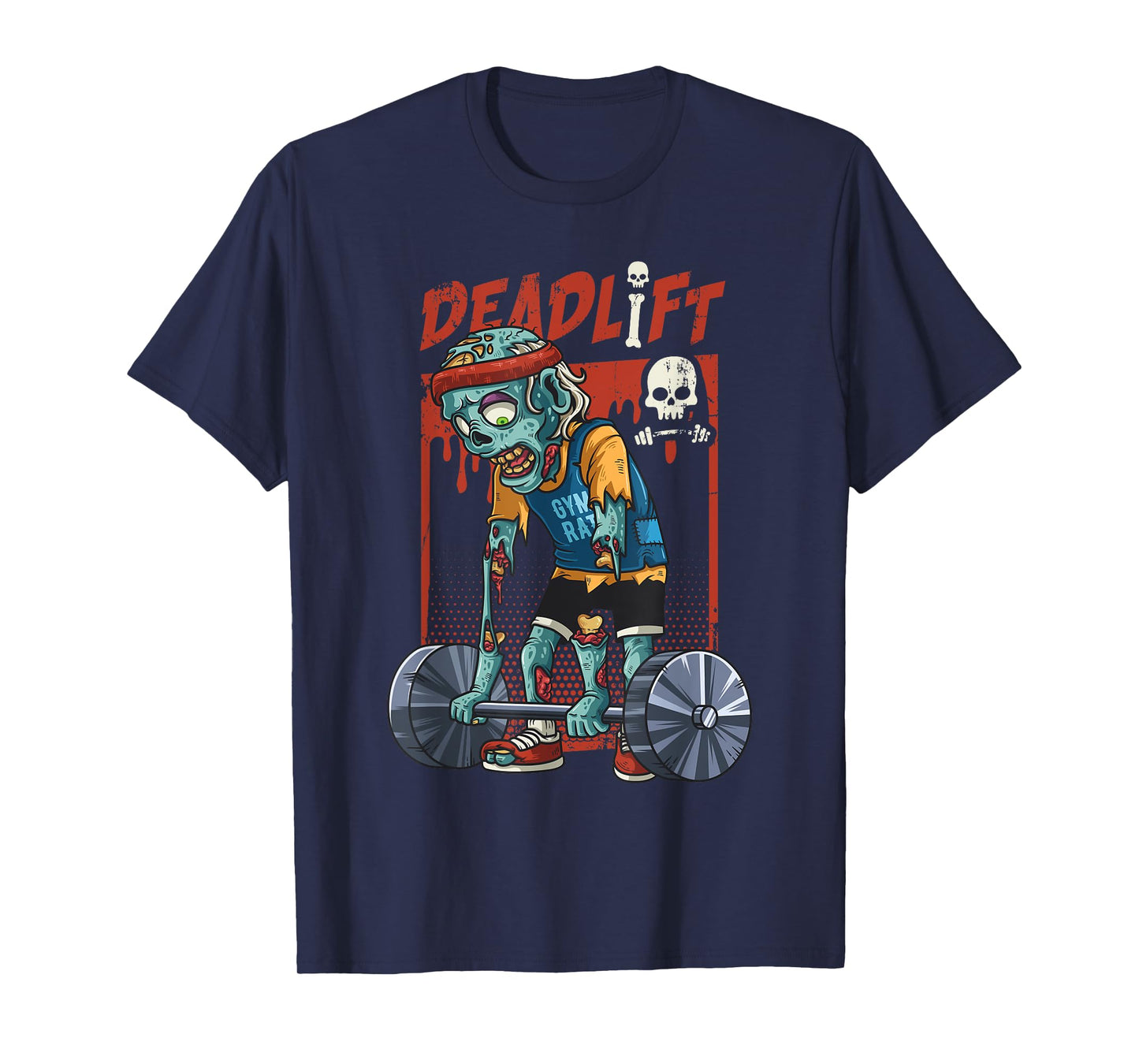 Zombie Deadlift Weight Lifting Halloween Fitness Gym Workout T-Shirt