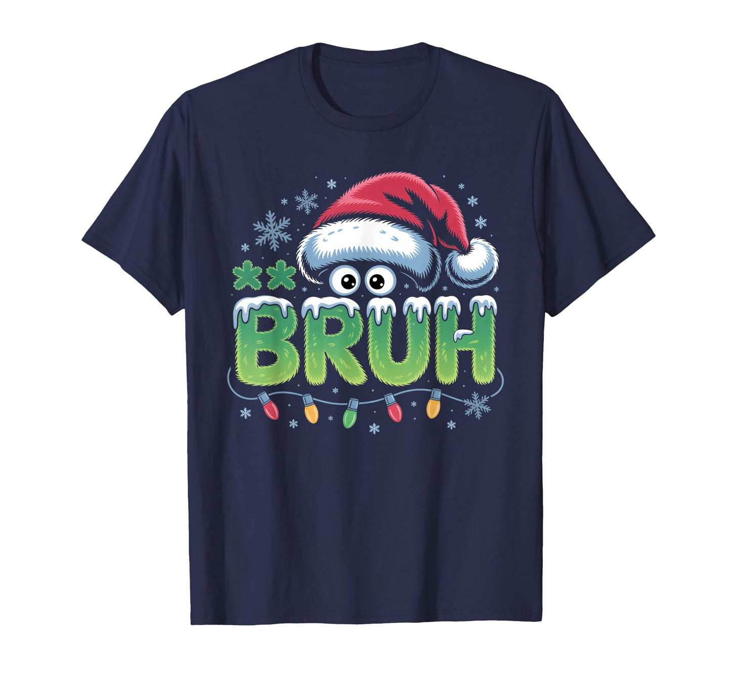 Bruh Christmas Kids Teens Boys Funny Christmas Humor Meme T-Shirt