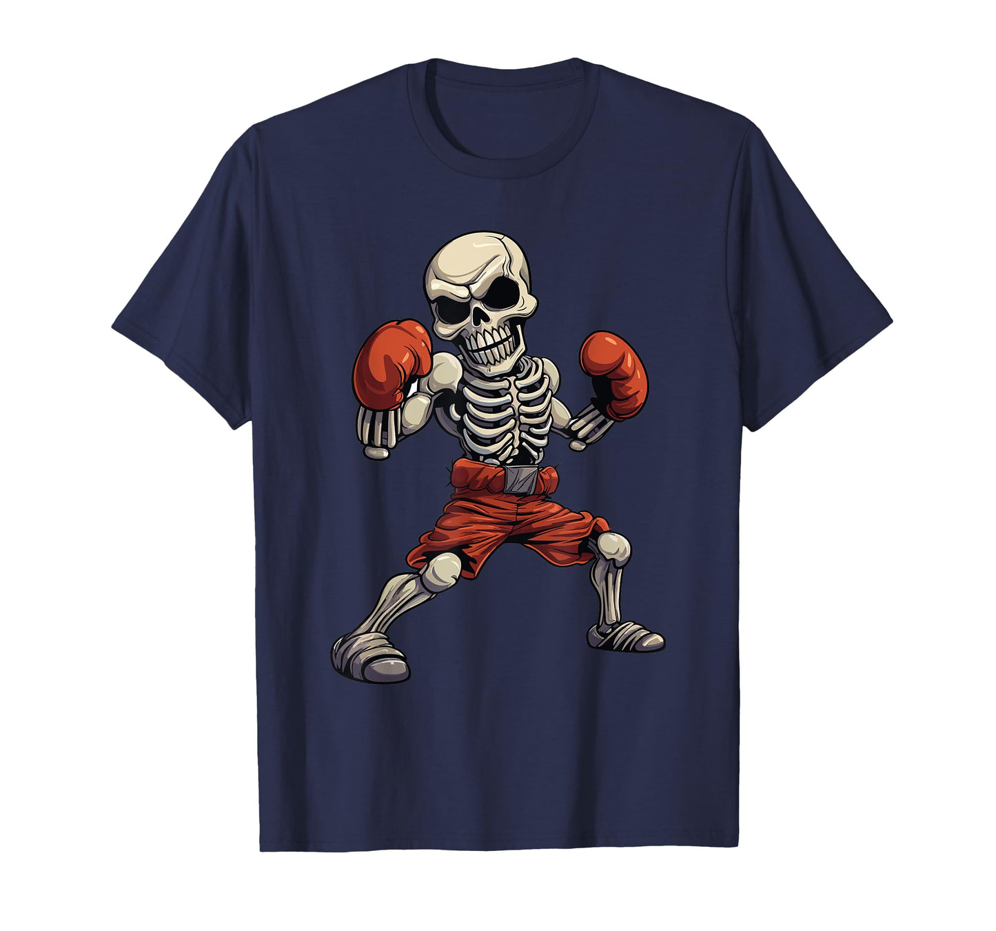 Kickboxing Skeleton Funny Kickboxer Boxing T-Shirt