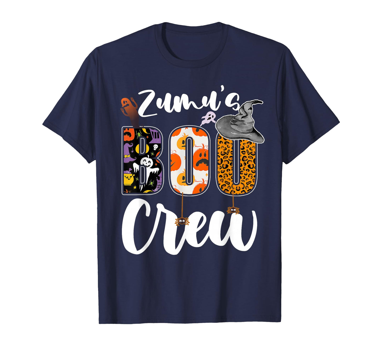 Zumu's Boo Crew Halloween Grandma Grandkids Matching T-Shirt