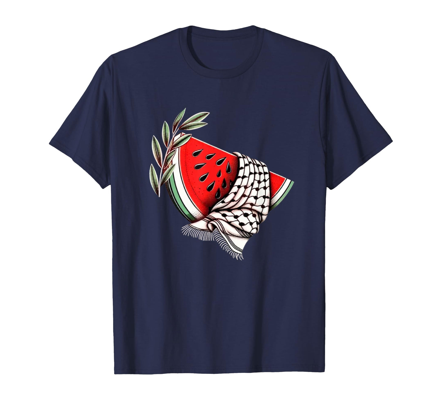 Palestine Watermelon Keffiyeh Palestinian Solidarity T-Shirt