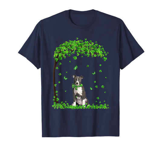 Blue Nose Pitbull St Patricks Day Lover Irish Shamrock Dog T-Shirt for Men Women