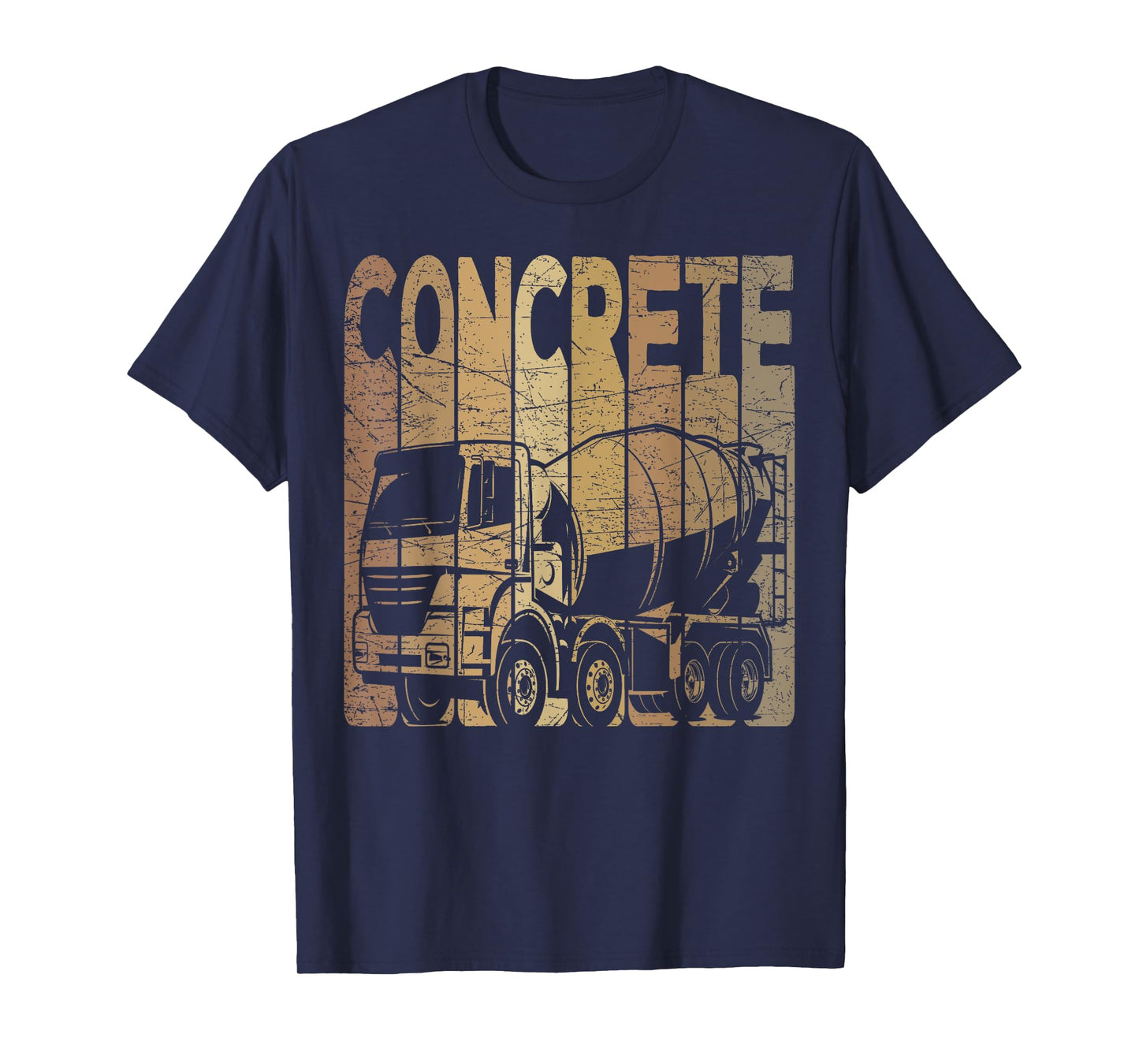 Concrete Vintage Construction Worker Retro Concrete Mixer T-Shirt