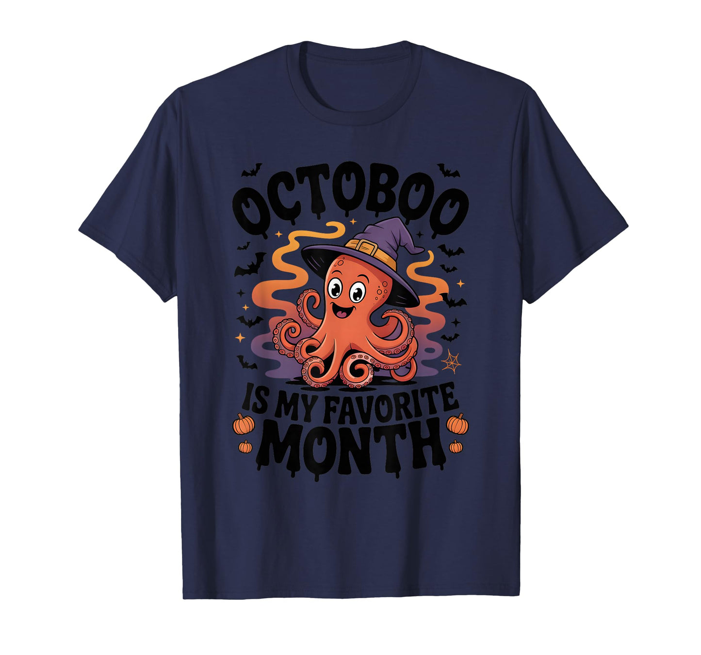 Octoboo is My Favorite Month Funny Halloween Octopus T-Shirt