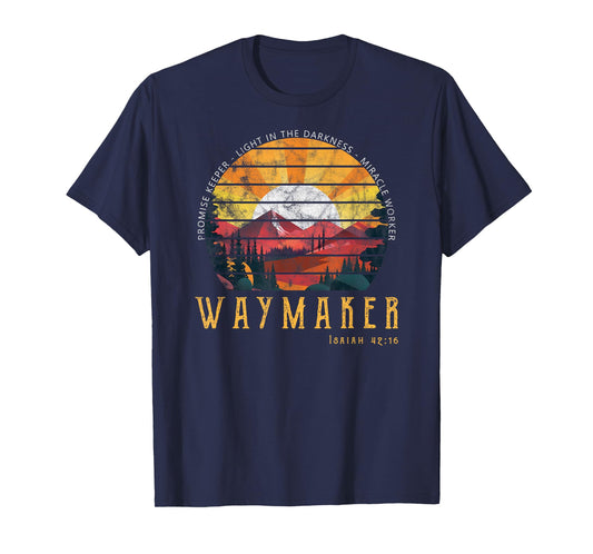 Vintage Waymaker Promise Keeper Miracle Worker Christian T-Shirt