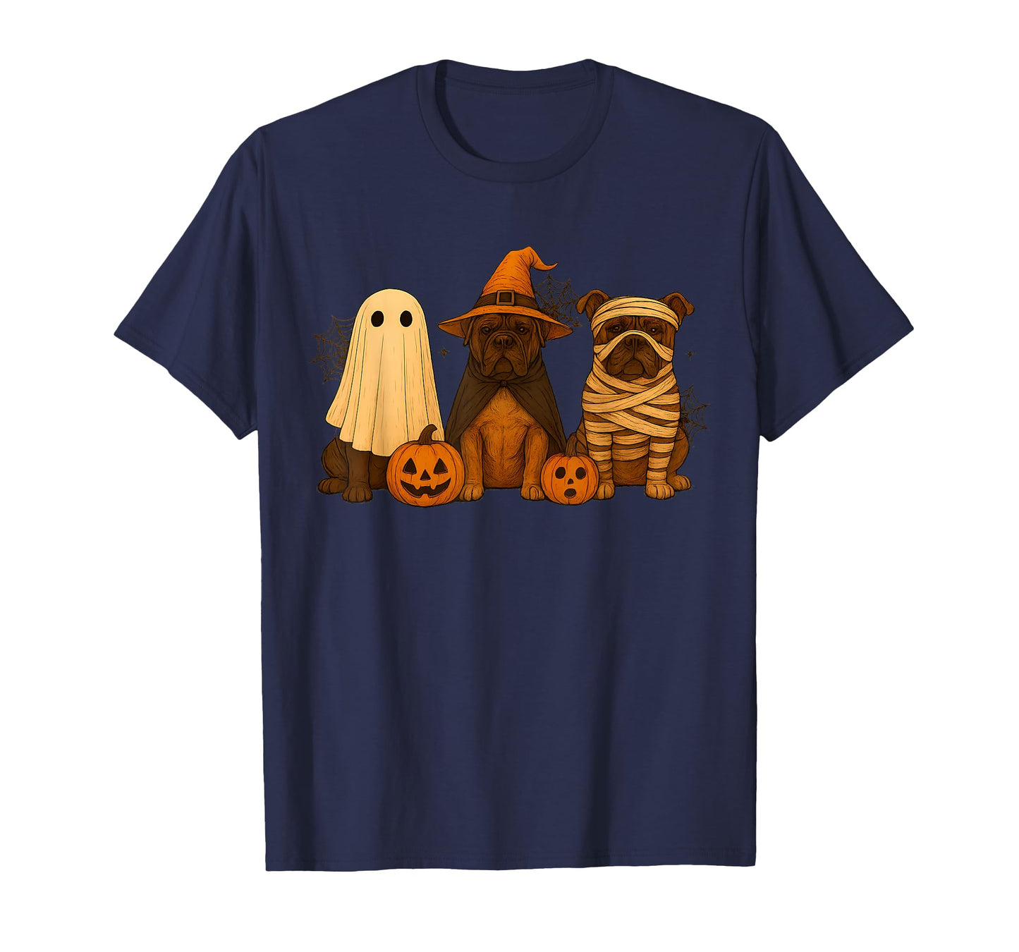 Retro Cane Corso Witch Scary Halloween Pumpkin Women Men Kid T-Shirt