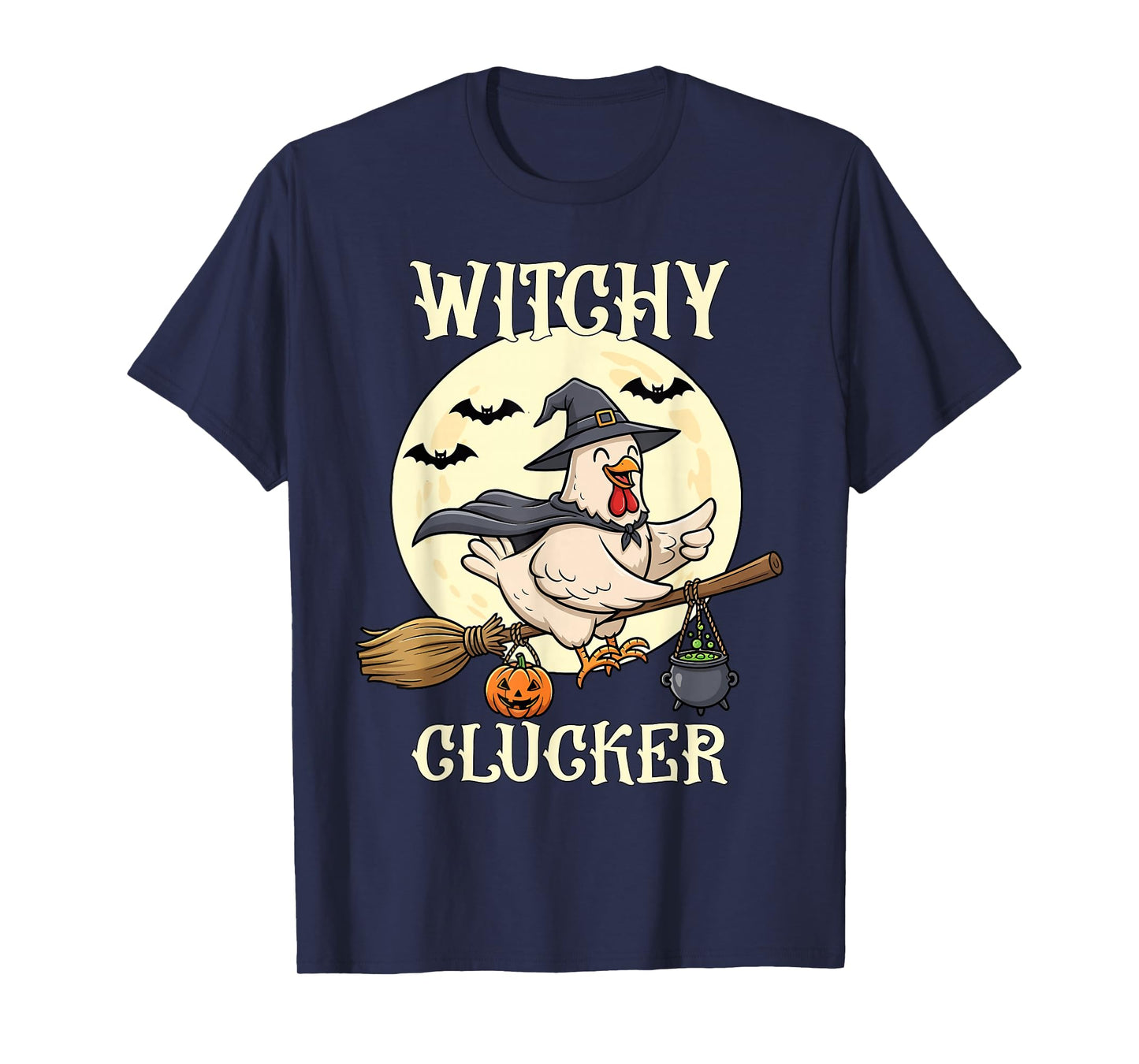 Witchy Clucker Funny Chicken Halloween Costume T-Shirt