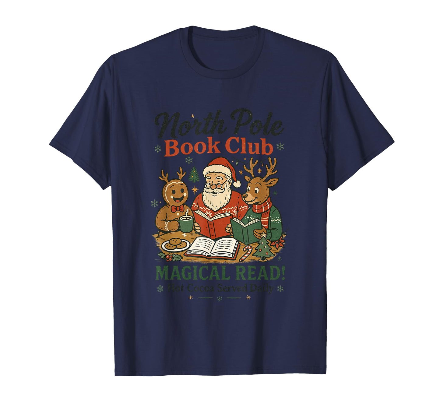 North Pole Book Club Magical Read Hot Cocoa T-Shirt