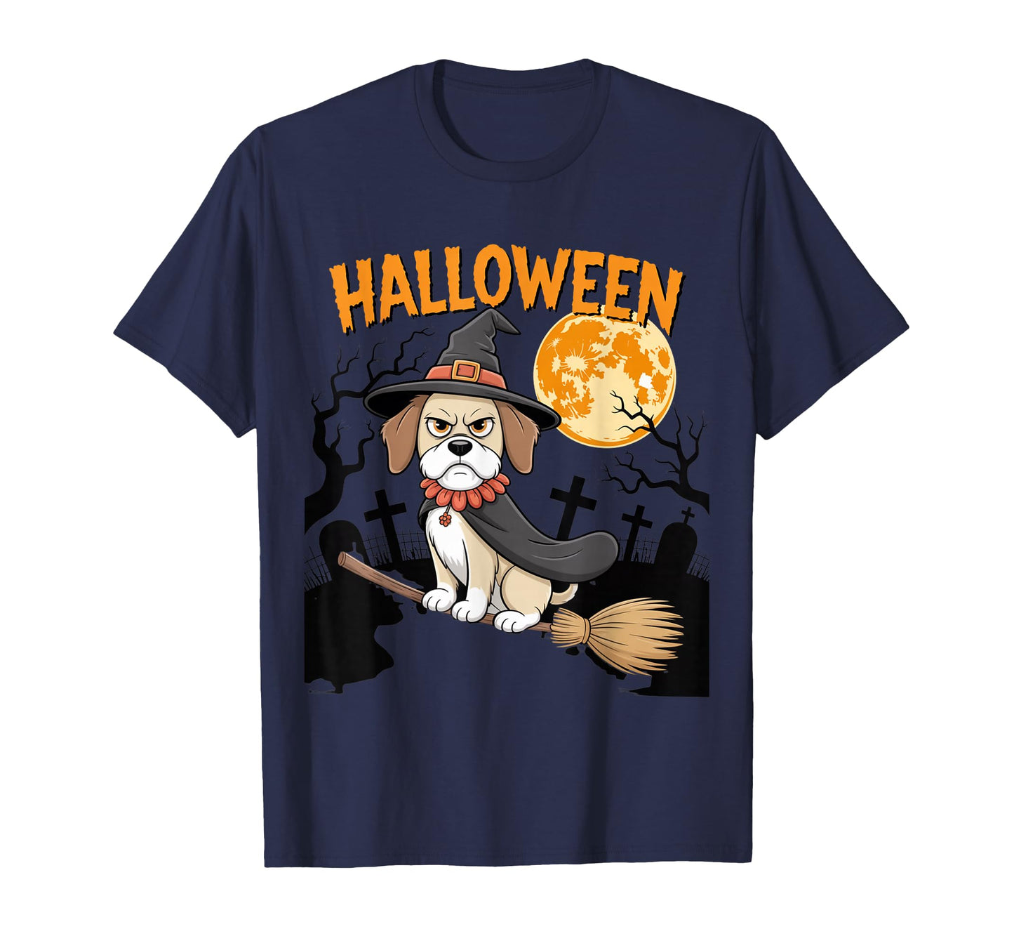 Cute Halloween Themed Shih Tzu Dog for Women and Men T-Shirt