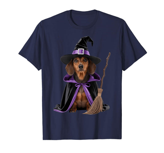 Dachshund Witch Halloween T-Shirt