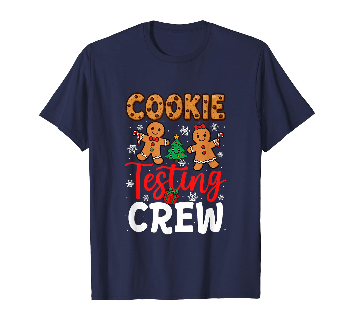 Cookie Testing Crew Christmas Couple Gingerbreads Baker T-Shirt