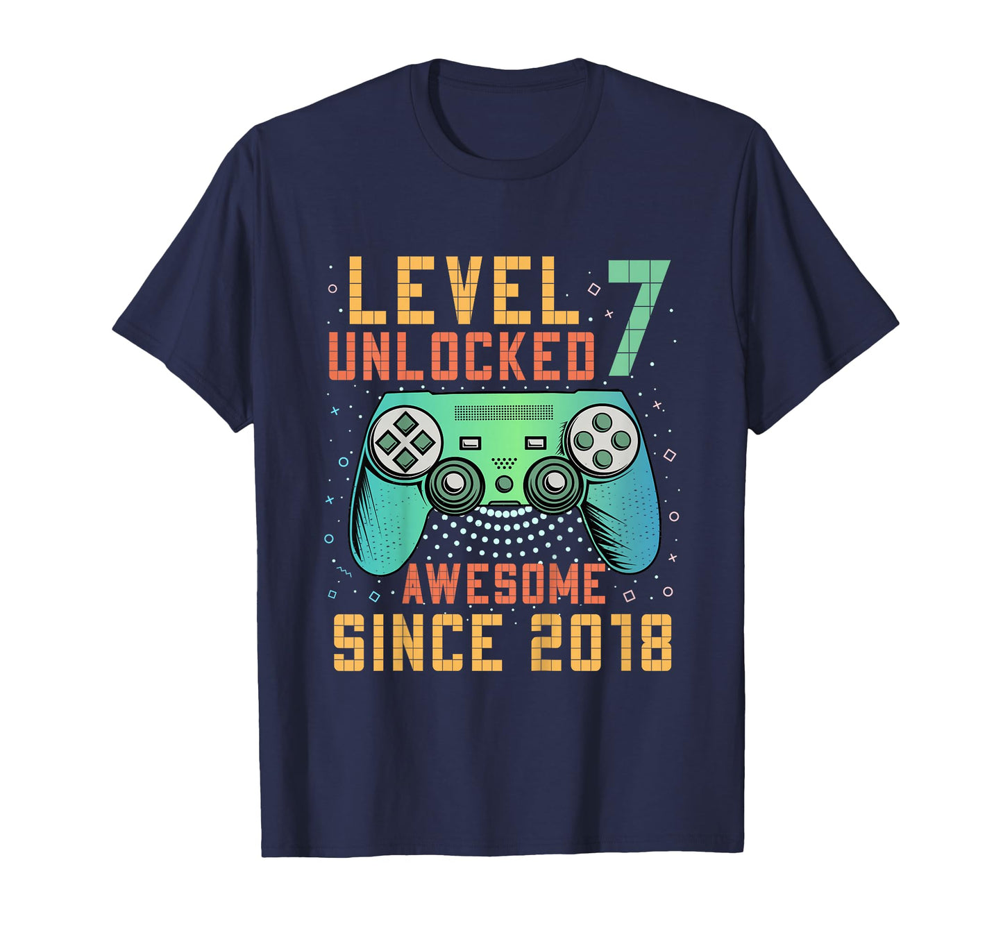 Kids Level 7 Unlocked 7th Birthday 7 Year Old Boy Gifts Gaming T-Shirt