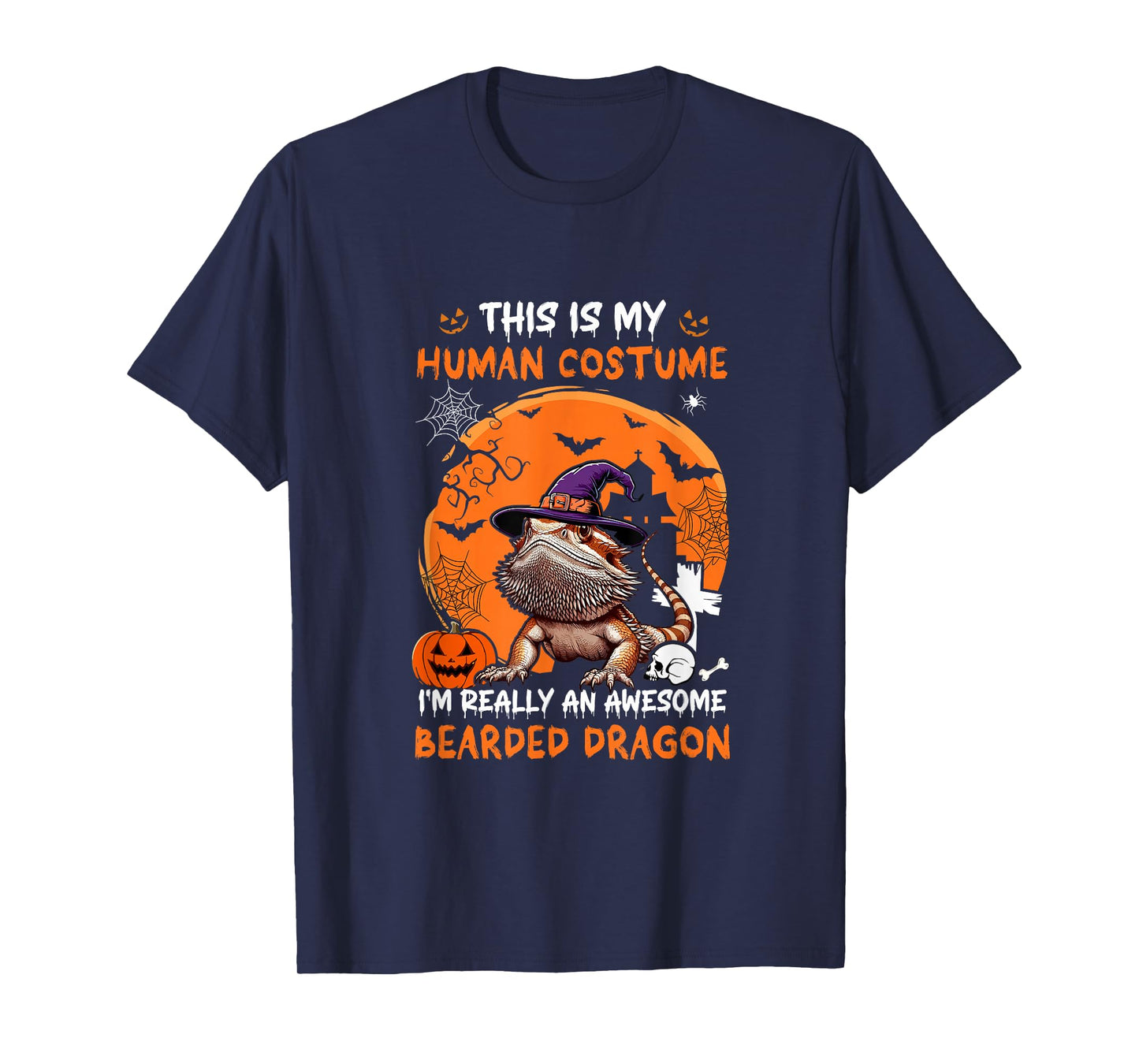 Human Costume Proud Awesome Bearded Dragon Halloween Owner T-Shirt