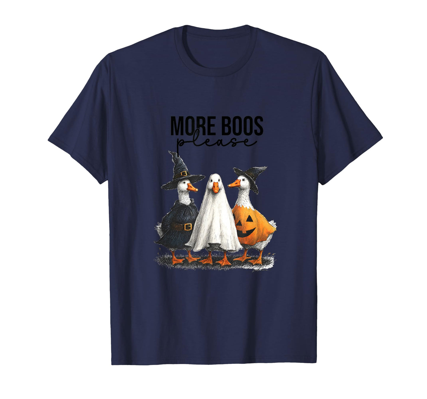 Funny Halloween Goose, Witch Ghost Cute Pet Costume T-Shirt