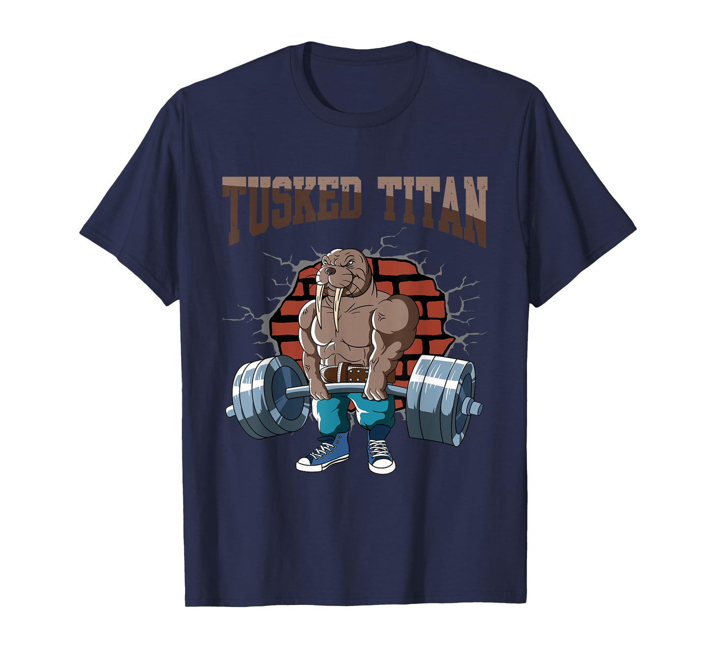 Fitness Walrus doing Deadlift Workout Training Gym T-Shirt