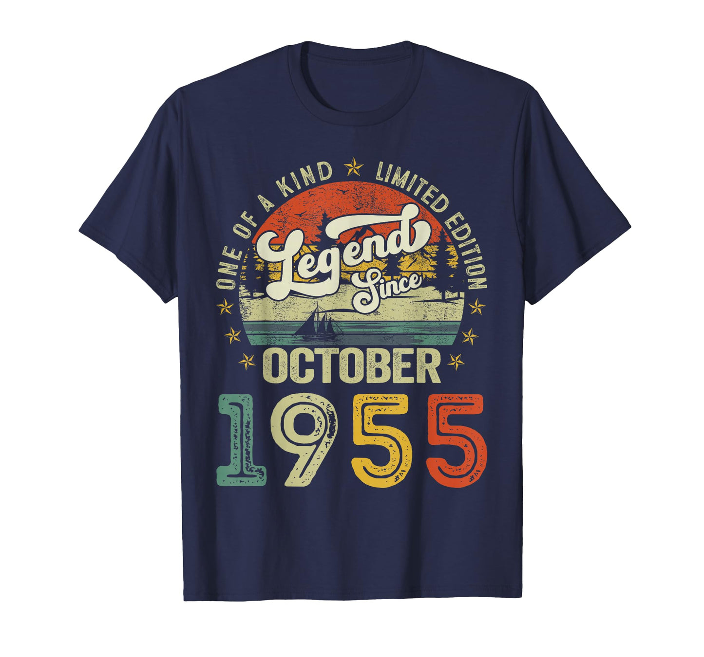 Legend since October 1955 70 Years Old 70th Birthday Men Dad T-Shirt