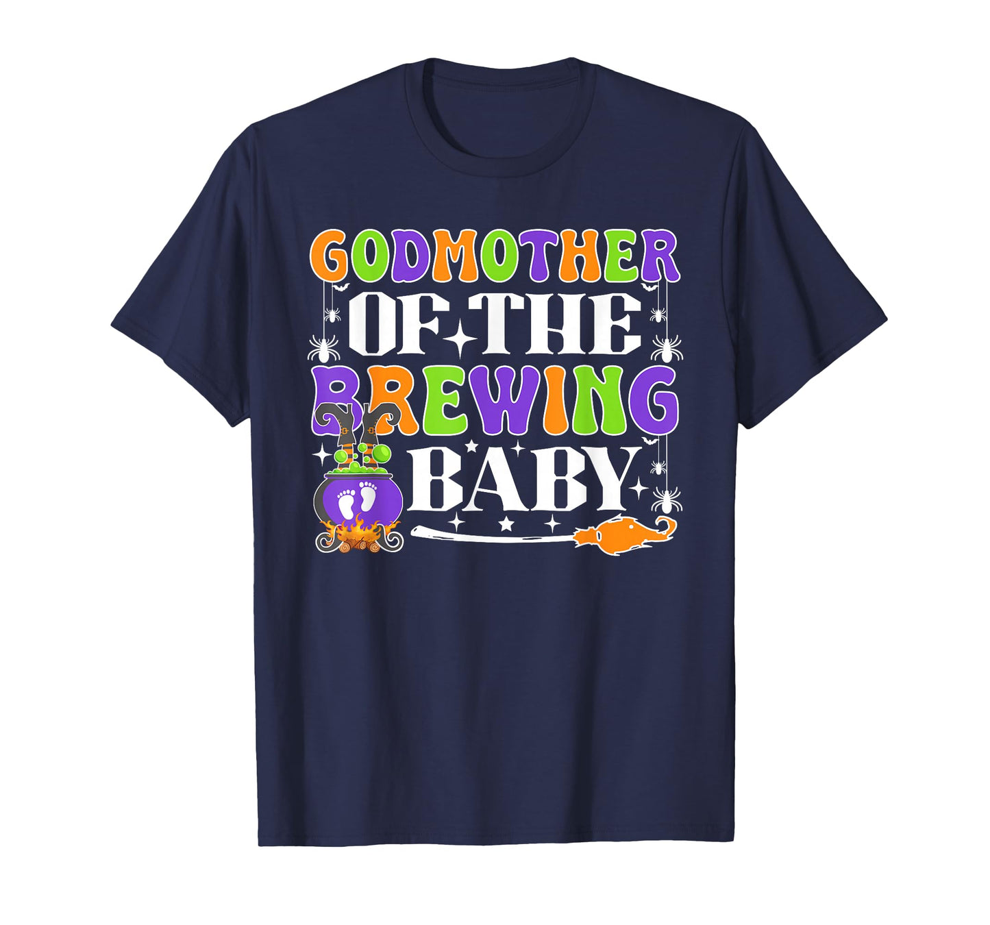 Godmother of The Brewing Baby Halloween Witch Baby Shower T-Shirt