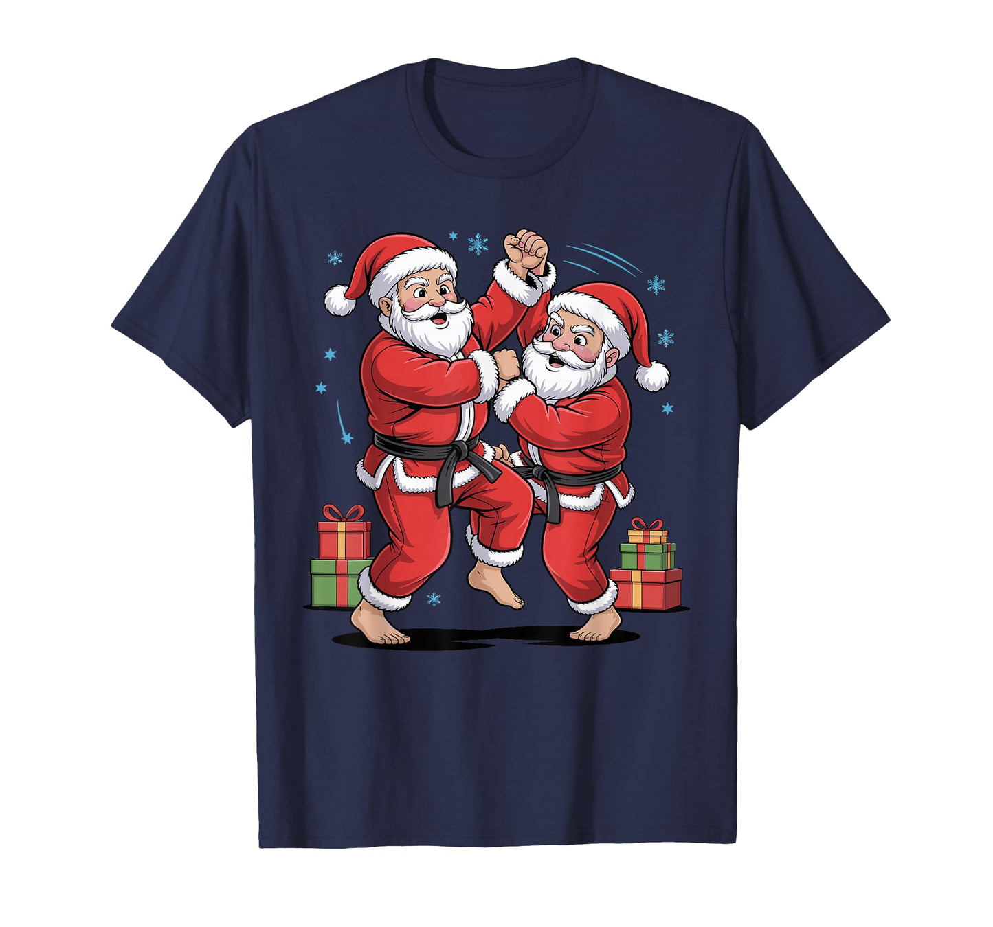 Funny Santa Playing Judo Martial Arts Christmas Xmas Pajama T-Shirt