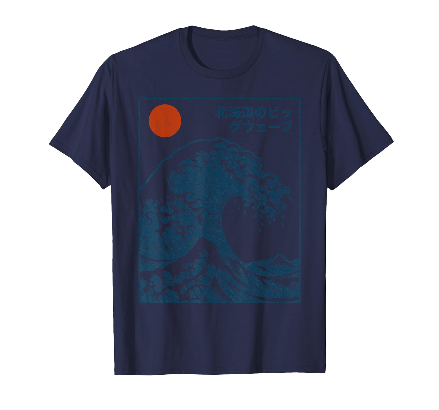 Great Wave Otaku Surfing Vintage Japanese Graphic Tee Men T-Shirt