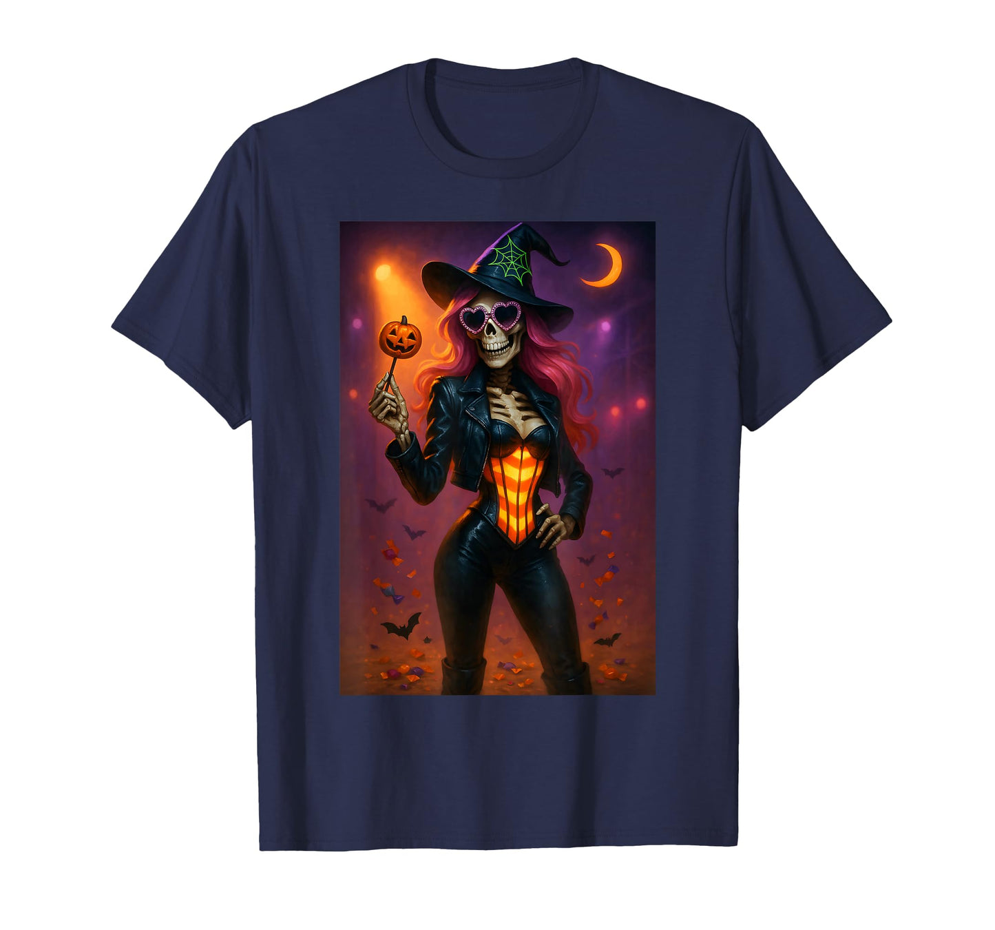 Skeleton Witch Halloween T-Shirt