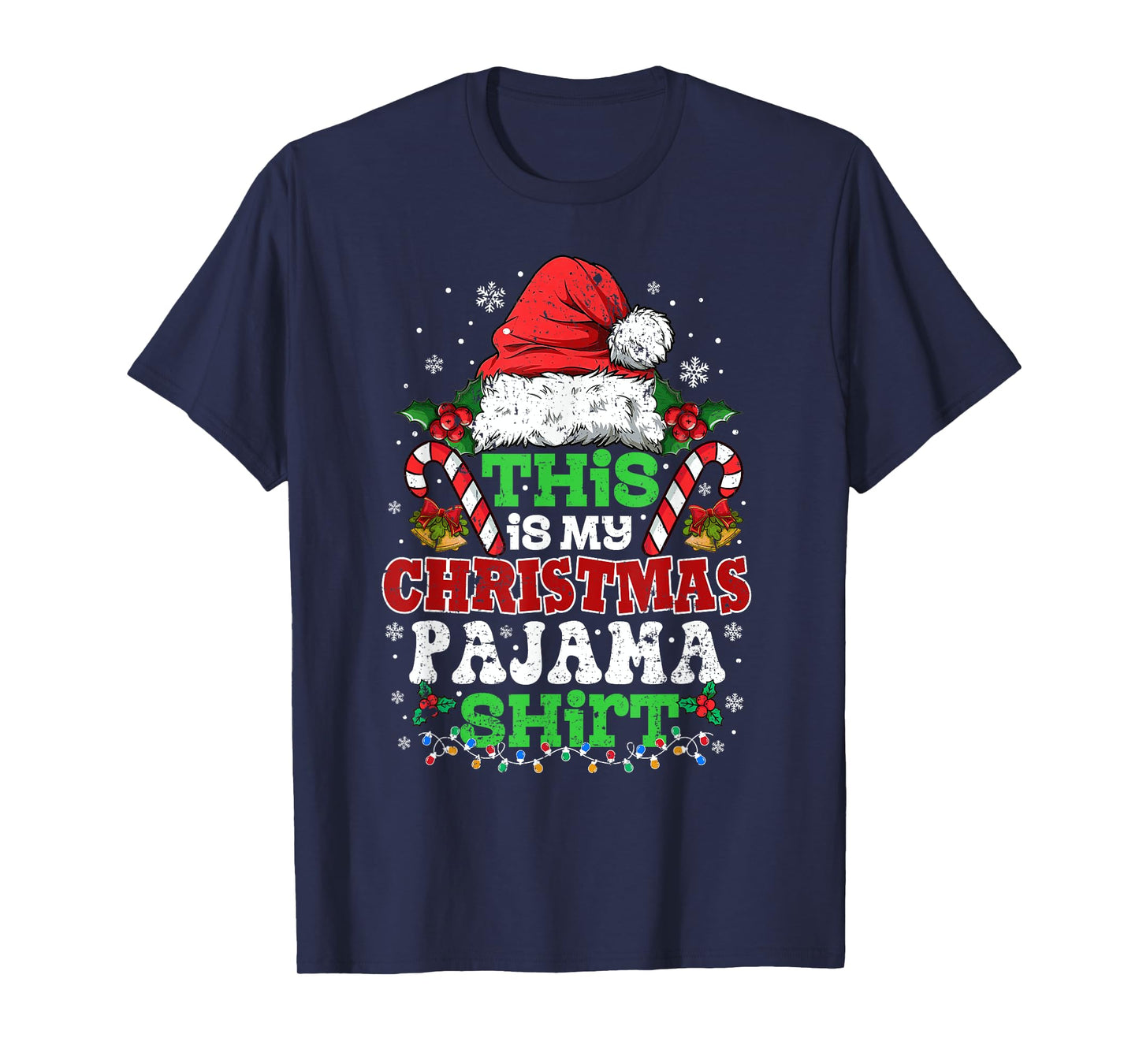 This is My Christmas Pajama Shirt Men Women Funny Xmas PJs T-Shirt
