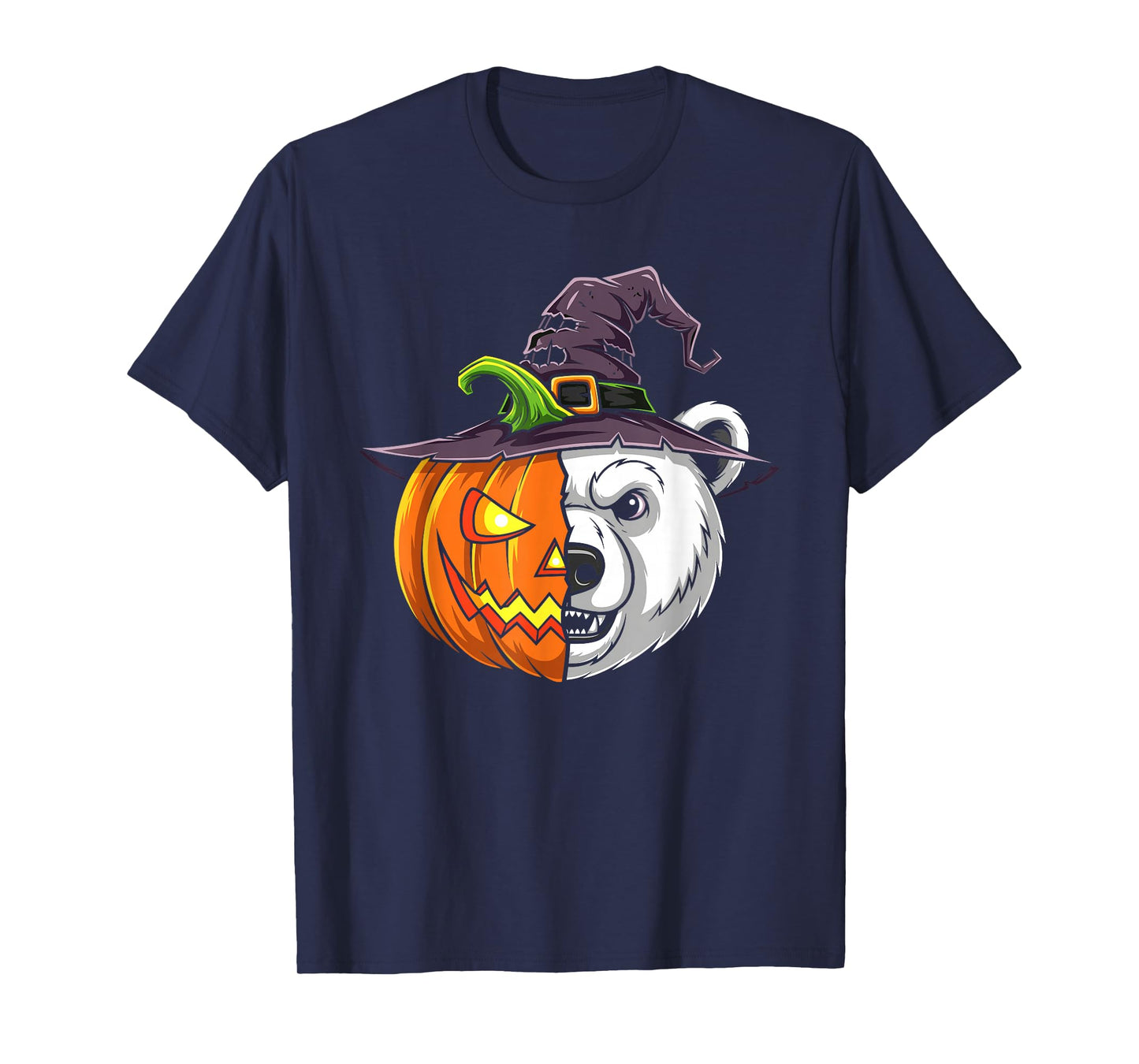 Polar Bear Pumpkin Jack O Lantern Halloween Kids Mens Womens T-Shirt