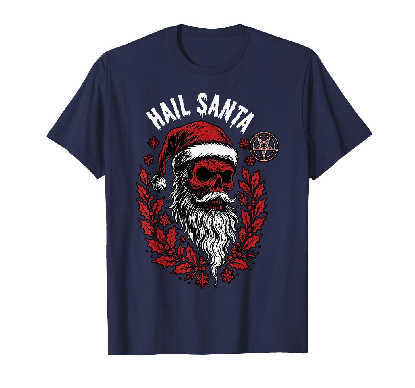 Hail Santa Pagan Happy Solstice Christmas Gothic T-Shirt