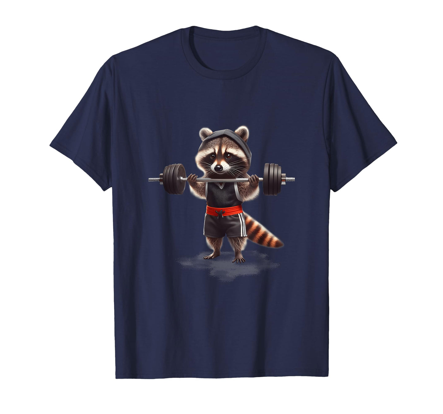 Weightlifting Ripped Raccoon Gym Workout Muscled Raccoon T-Shirt