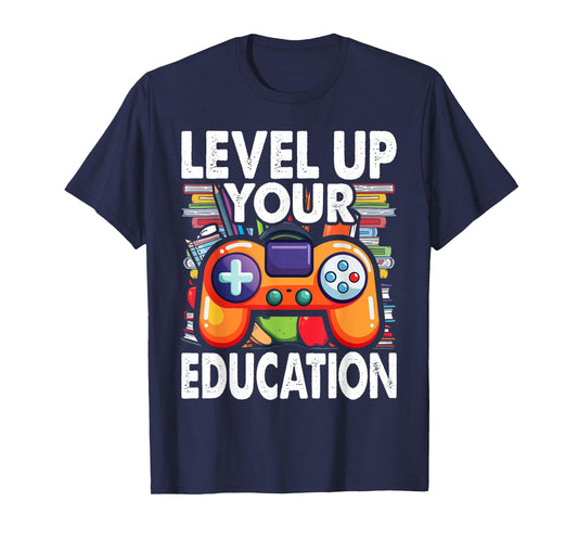 Level Up Your Education - Gaming-Inspired Teacher Design T-Shirt