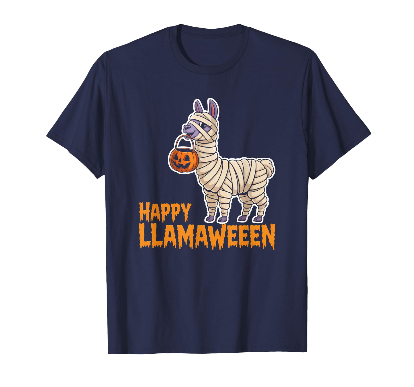 Happy Llamaween Llama Witch Retro Halloween Alpaca Animal T-Shirt