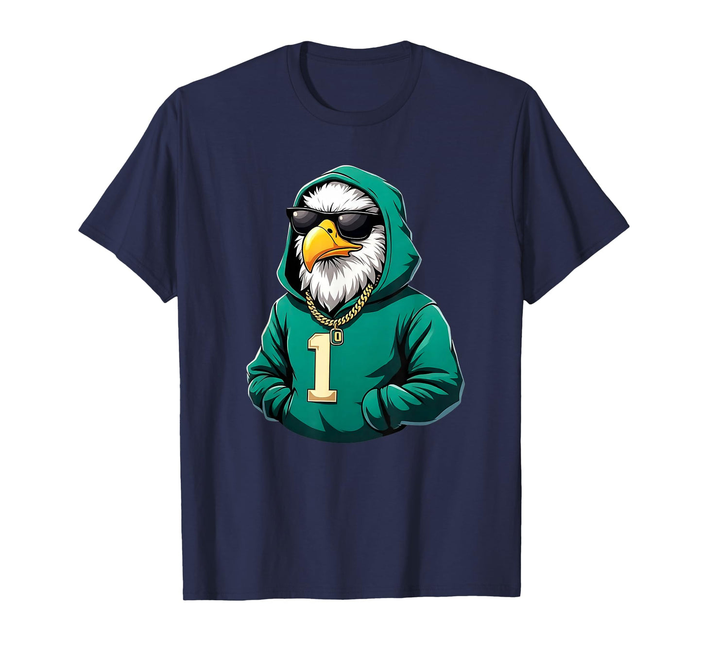 Vintage Eagle with Sunglasses Streetwear Graphic T-Shirt