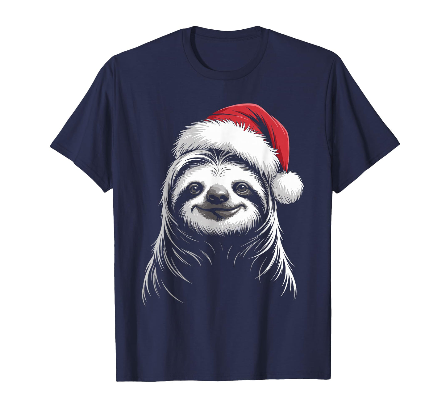 Sloth Santa Hat Christmas Xmas for Men Women T-Shirt
