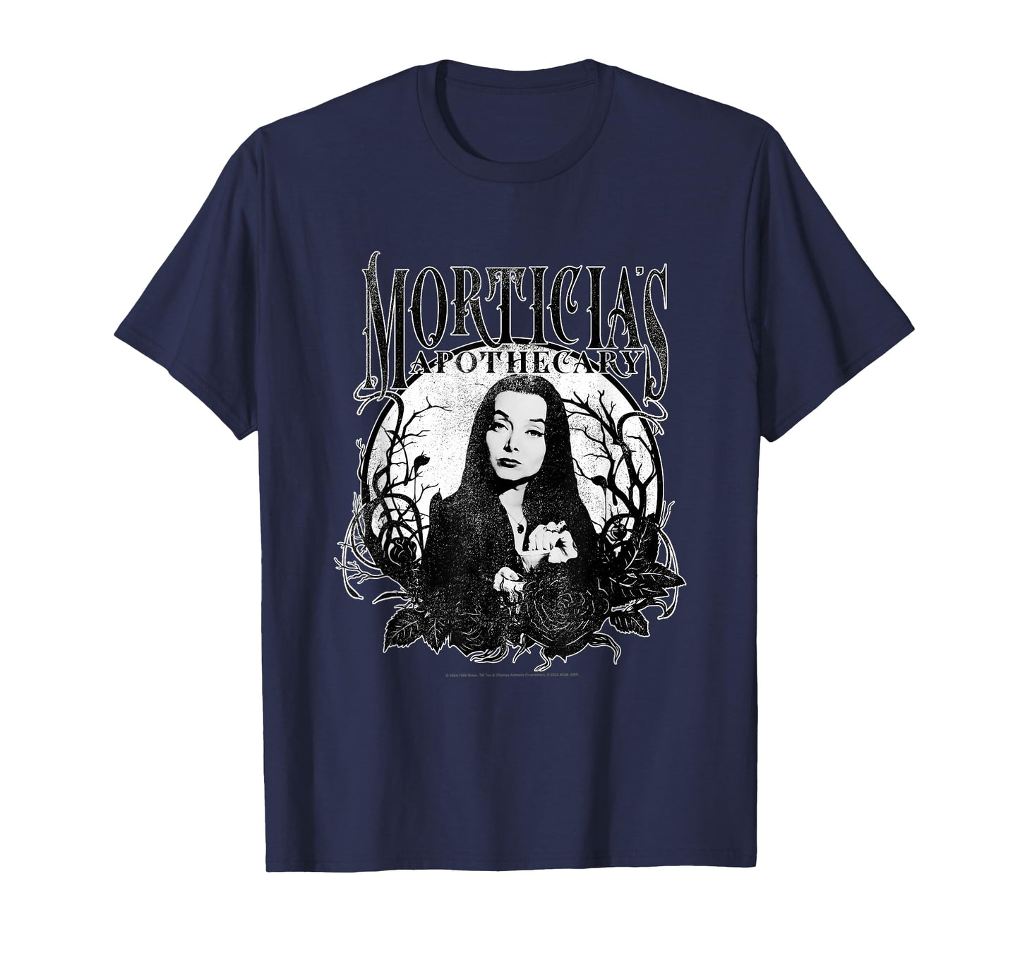 The Addams Family Morticia's Apothecary Dark Gothic Floral T-Shirt