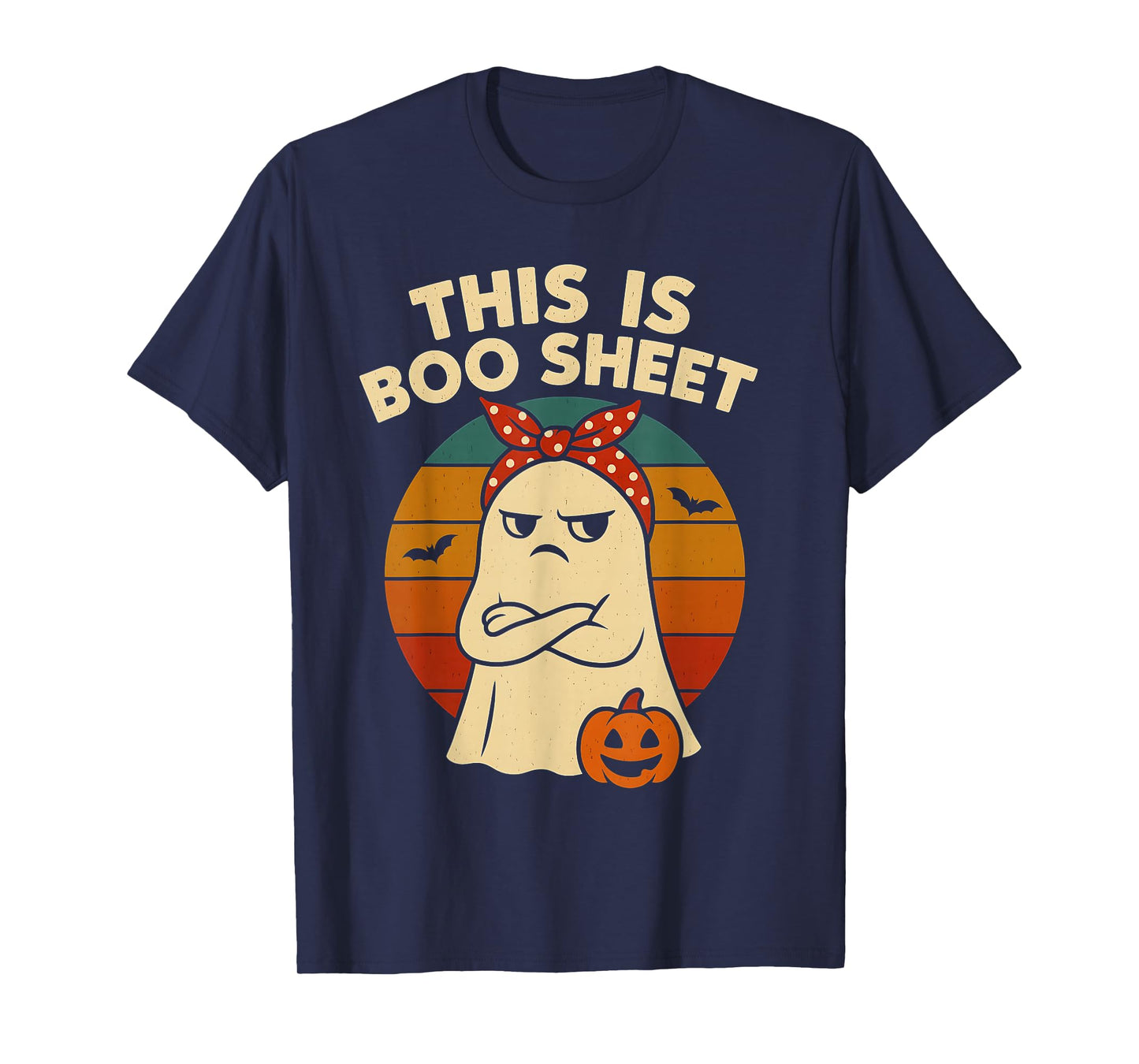 This is Boo Sheet Ghost Retro Halloween Costume Men Women T-Shirt