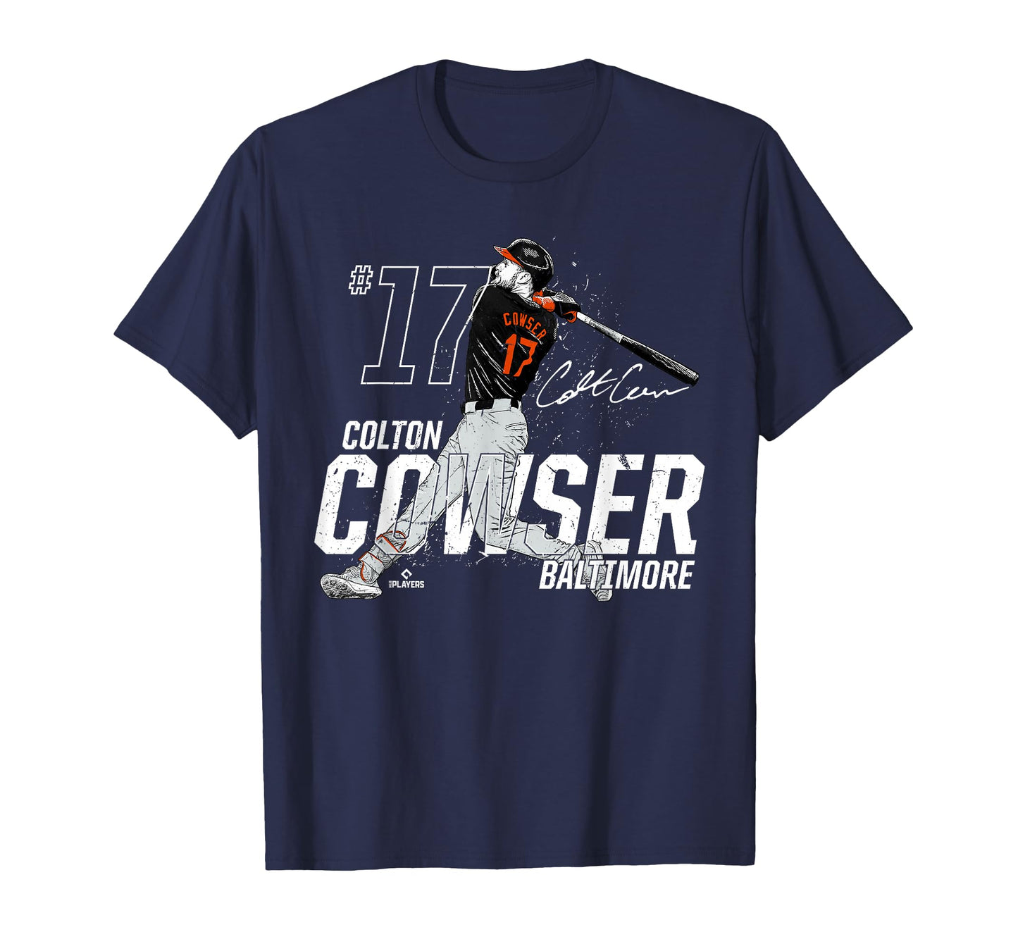 Dynamic Pose Colton Cowser Baltimore Baseball MLBPA T-Shirt
