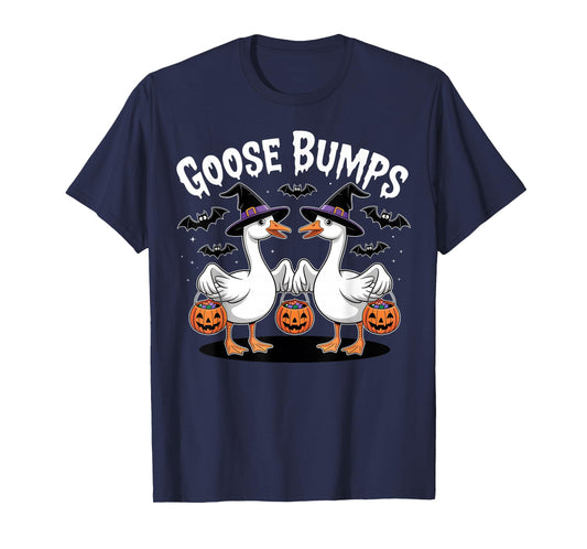 Goose Bumps Witch Goose Funny Halloween Candy Look T-Shirt