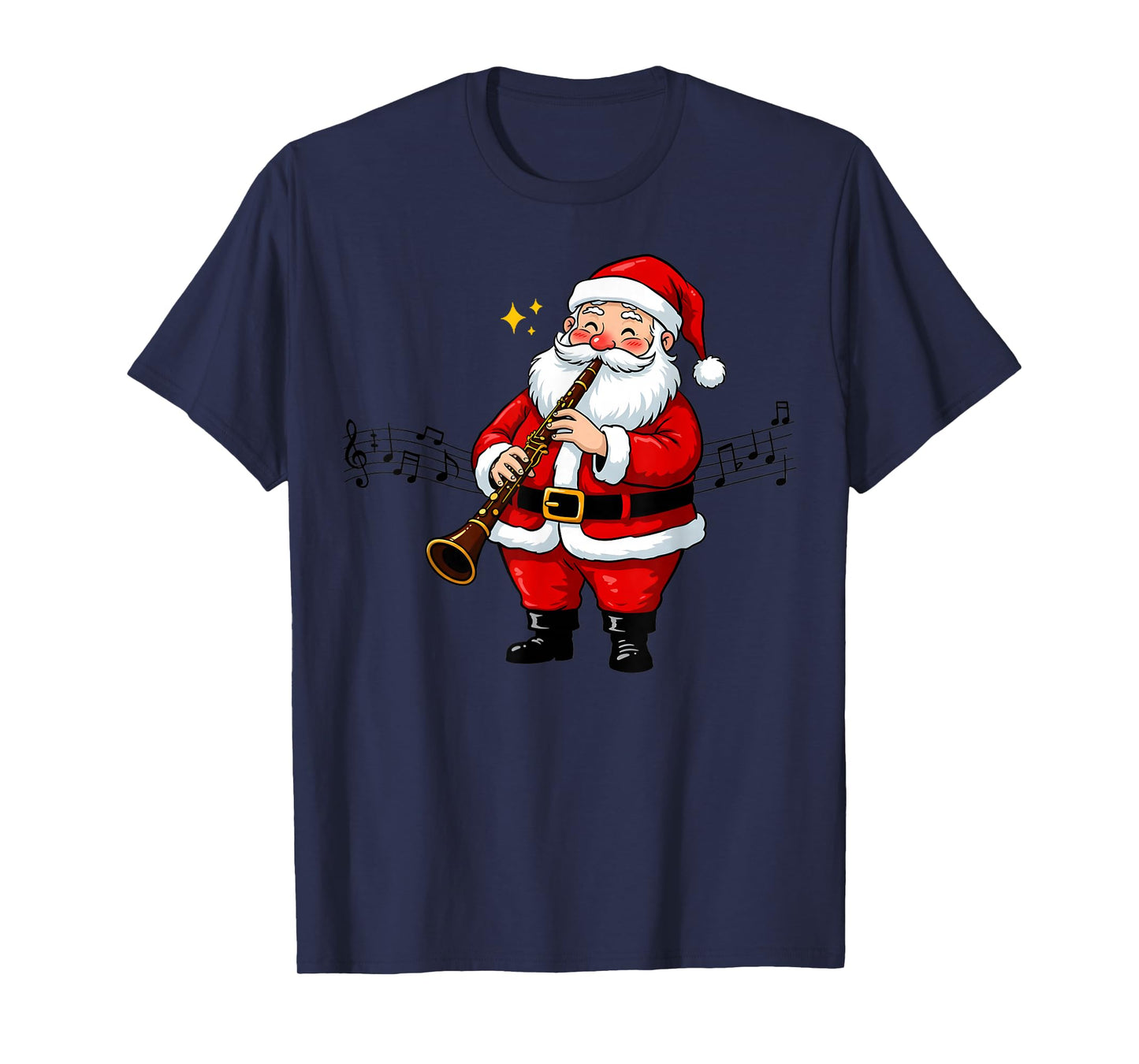 Clarinet Christmas Cute Santa Xmas Clarinetist Musician T-Shirt
