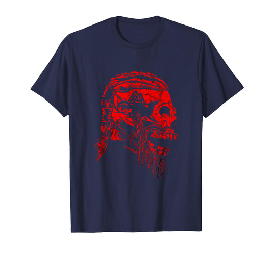 Viking Skull Odin Valhalla Valknut Symbol Viking Warrior T-Shirt