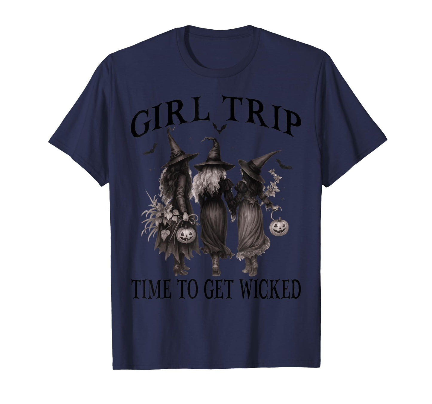 Girls Trip Salem Time to Get Wicked Witchy Witches Halloween T-Shirt