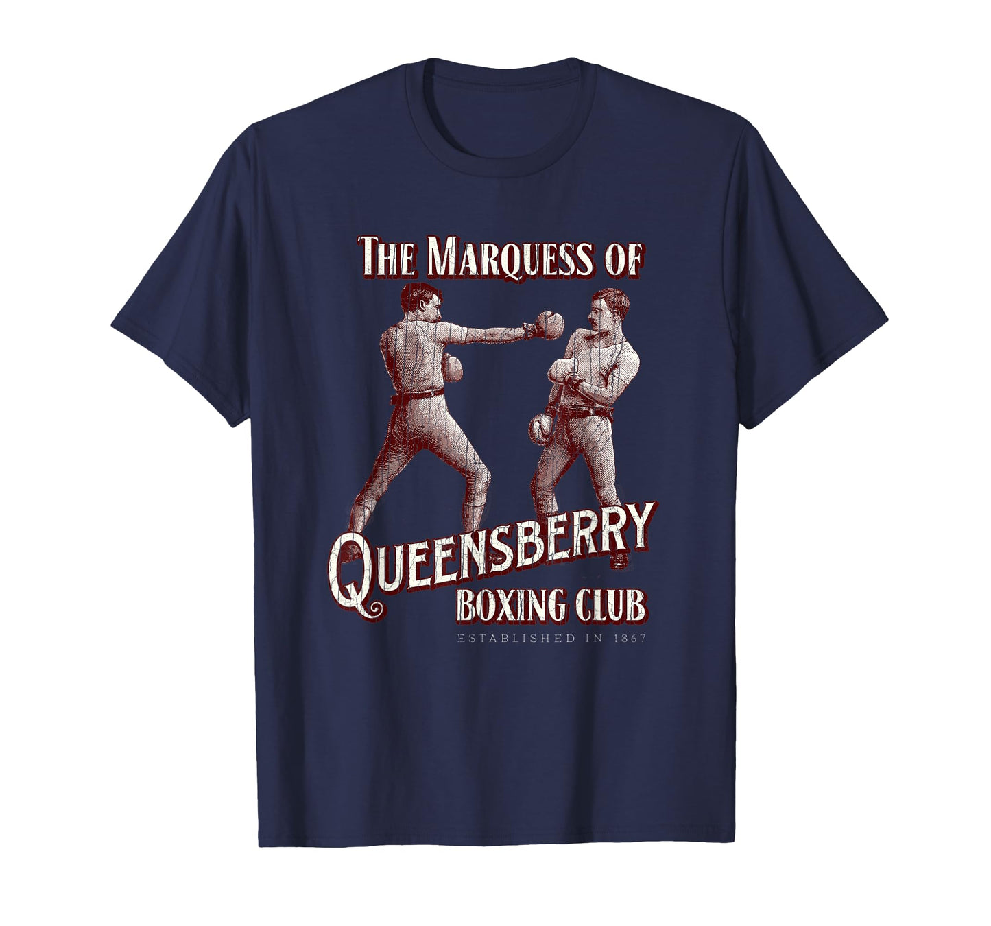Marquess of Queensberry Boxing Club: Distressed Boxer T-Shirt
