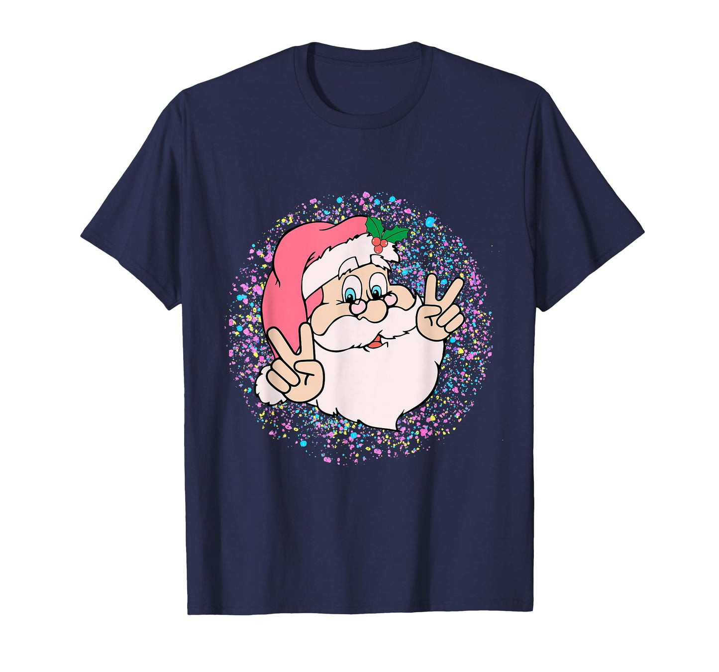 Coquette Christmas Pink Santa Watercolor Tis The Season Xmas T-Shirt