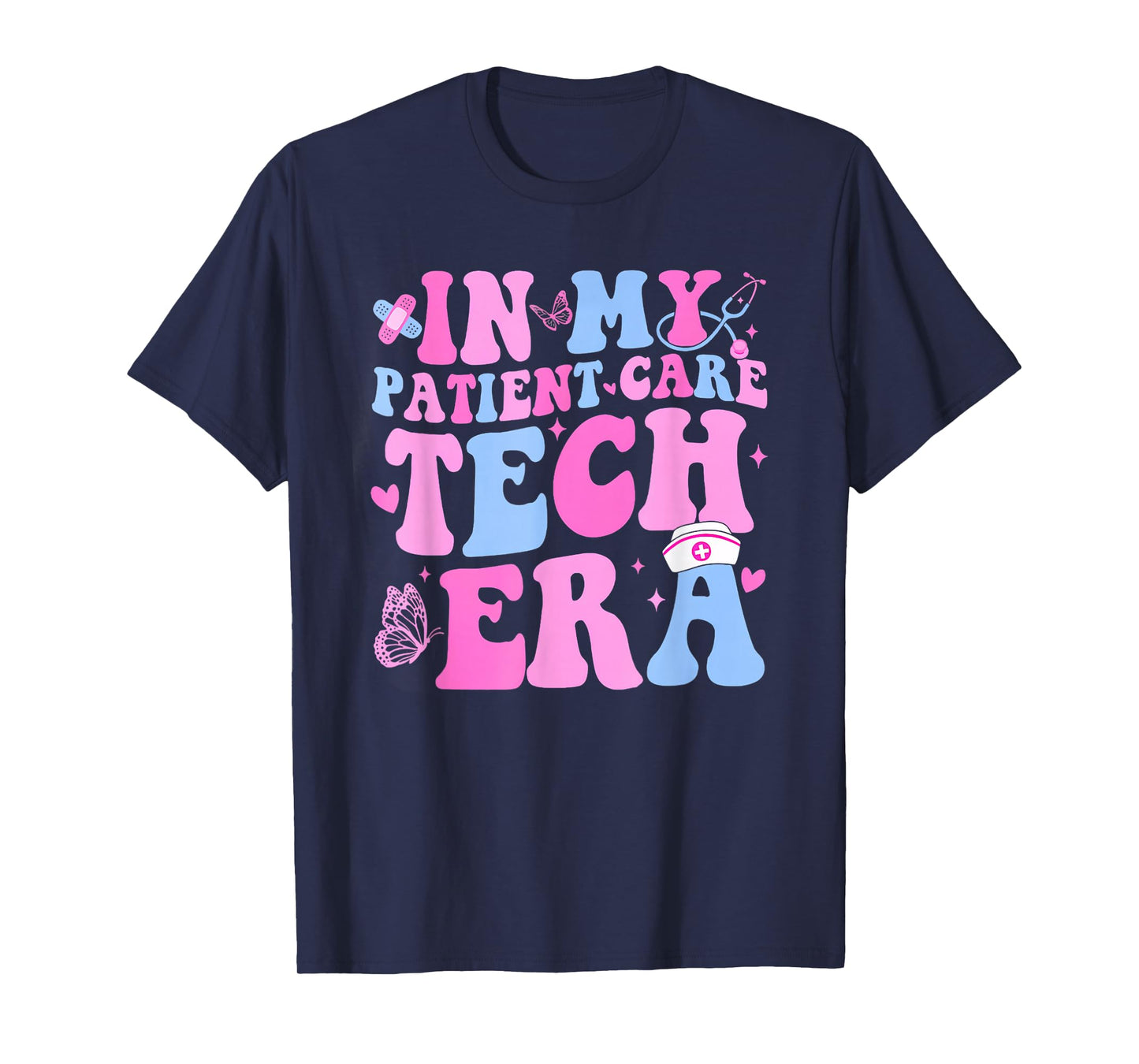 Retro Groovy in My Patient Care Technician Era Pct Nurse Cna T-Shirt
