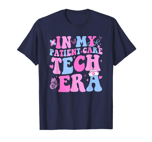 Retro Groovy in My Patient Care Technician Era Pct Nurse Cna T-Shirt