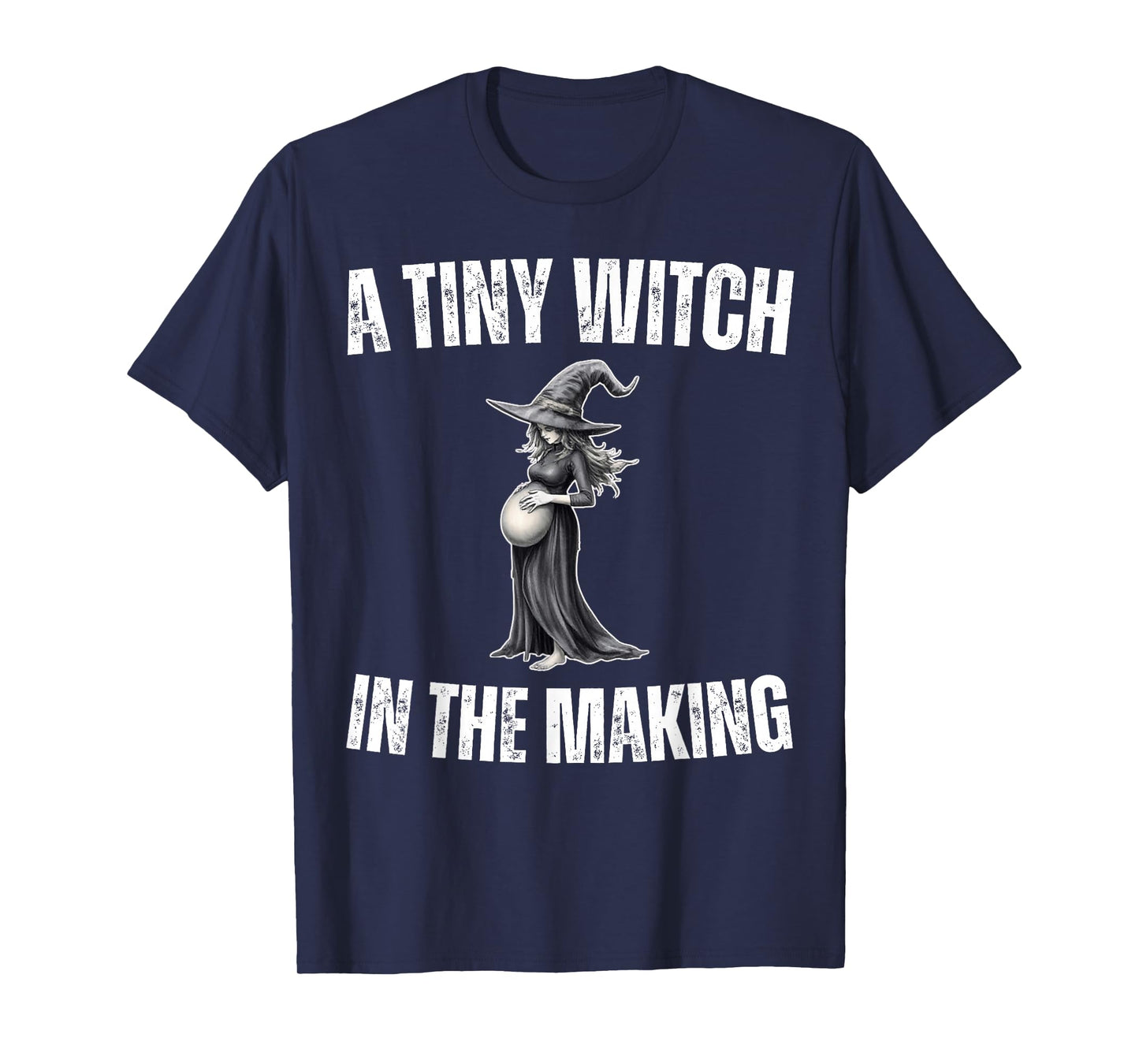 A Tiny Witch in The Making Halloween Pregnancy Announcement T-Shirt