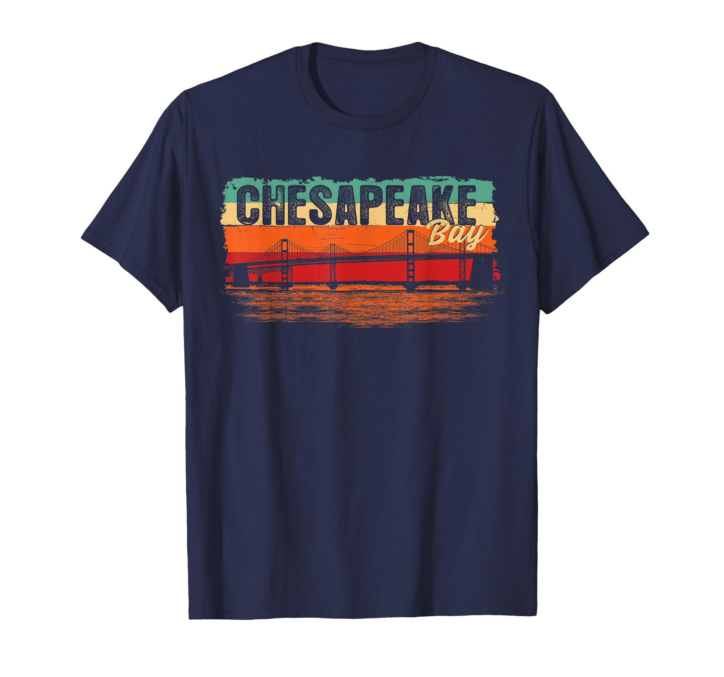 Retro Vintage Sunset Chesapeake Bay T-Shirt
